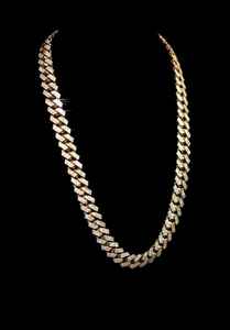 Collar de Cadena Cubana de Lujo con Incrustaciones de Diamantes, Chapado en Rodio, Tono Dorado, Estilo Hip Hop, Joyería Ortodoxa de Moissanita, Regalo y Fiesta - Product Image 4