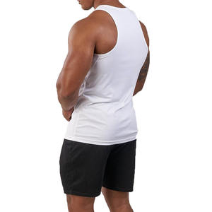 Camisetas sin mangas para hombre, chaleco de poliéster de malla acanalada personalizado, ropa deportiva informal, camiseta sin mangas de gimnasio con cuello redondo a precios baratos - Product Image 4