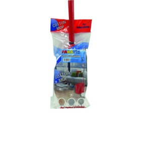 Serpillère professionnelle en métal de 120 cm pour nettoyage humide, durable, en coton, avec composant en tissu pour serpillière - Product Image 1