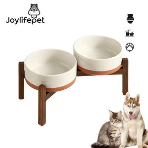 Tigela de Cerâmica para Cães e Gatos com Suporte, Ecológica e Antiderramamento, para Ração e Água - Product Image 1