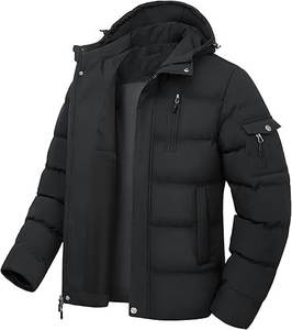 Manteau d'hiver pour homme, veste matelassée imperméable épaisse, coupe-vent à capuche, parka avec plusieurs poches - Product Image 6