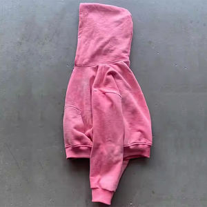 Meilleure vente de sweat à capuche délavé à l'acide pour hommes couleur bleu ciel vêtements de rue sweats à capuche pour hommes à la mode pour l'hiver - Product Image 6