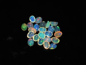 23-Piece Lot of Natural Ethiopian Opal 5x7mm Oval Shape Loose Gemstone Cabochons 23 Pieces Lot - Product Image 2