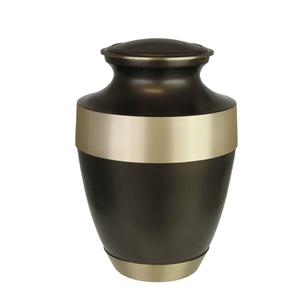 Urne funéraire en laiton de qualité supérieure pour adulte, option couronne tributaire, gravure personnalisée, urnes funéraires en aluminium de taille adulte pour corps humain - Product Image 1