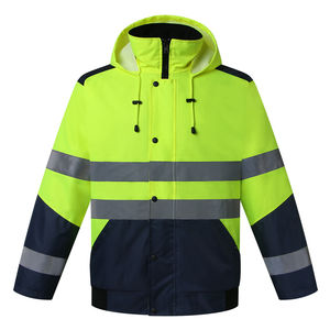 Hi Vis OEM Wholesale Custom Construction Safety <b>Jacket</b> Motorcycle Winter Safety <b>Jackets</b> with <b>Fleece</b> Made in Pakistan. - Product Image 2
