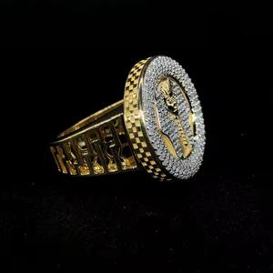 Anillo de moissanita VVS más vendido, Plata de Ley 925, chapado en oro amarillo, patrón de estrella, joyería para boda, hombres y mujeres - Product Image 5