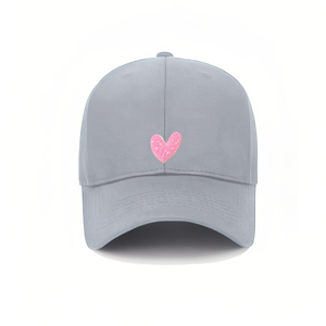 Logo personnalisé coupe casquette de Baseball Patch nouveau promotionnel Style Hip Hop tissu à chevrons coeur rose fer sur Sequin Design - Product Image 4