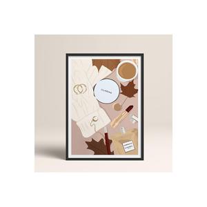 3 caffè incorniciato, donna, pittura Set Poster Painting Yn0103
