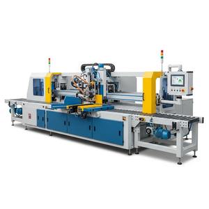 Machine à chants de bord CNC avec cadre en acier durable, chantournage automatique de panneaux de bois, coupe, polissage, moteur, engrenage, précision - Product Image 1