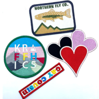 Parches Bordados Ecológicos de Tela Tejida Impresa, Parches Bordados Personalizados, Insignias Termoadhesivas, Parches Bordados en 2D y 3D de PVC