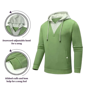 Haute Qualité À Manches Longues Hommes Styles Doux Confortable Hoodies Full Zip Us Hommes Hoodies Sweats À Capuche Plaine Avec Poche - Product Image 3