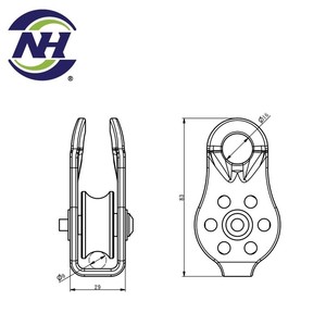 ระบบรอกอลูมิเนียมอัลลอยด์ปีนเขาอุปกรณ์ช่วยเหลืออื่นๆสำหรับงานก่อสร้างงานซิปเคลื่อนที่ - Product Image 2