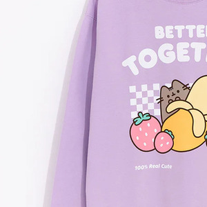 เสื้อพูลโอเวอร์ Pusheen แบบสวมใส่ได้ทั้งชายและหญิง ทรงปกติ คอตั้ง สไตล์ลำลอง สำหรับฤดูหนาว ถักจากผ้าฝ้าย 100% ป้องกันขนร่วง แห้งเร็ว - Product Image 4