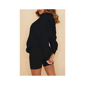 Latest Fashion Crop Top <b>Hood</b> Custom Logo Printed Crop Hoodies <b>Women</b> Pullover <b>Sweatshirt</b> Custom Crop Top Hoodie - Product Image 3