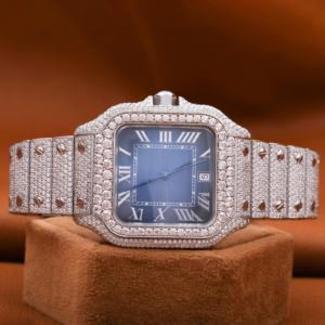 Reloj de Lujo con Diamantes Incrustados, Unisex, Estilo Hip Hop, Cristal Brillante, Oro Amarillo, Acero Inoxidable, Digital, Estilo Rapero - Product Image 1