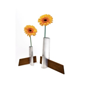 Macetas hechas a mano de aluminio sólido florero artificial mesita de noche decoraciones de exhibición florero de Metal maceta - Product Image 1