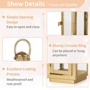 Pilar óptimo hecho a mano linterna marroquí soporte de decoración de hierro clásico para bodas y fiestas de Navidad en interiores y exteriores - Product Image 6