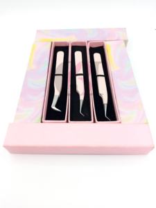 Pinzas Profesionales GETUP BROSONS IMPEX para Extensión de Pestañas con Recubrimiento en Polvo Color Durazno de 45 Grados, Antiestáticas y con Punta Serrada - Product Image 6