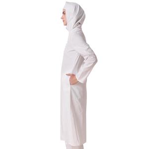 Hajna Modest - Túnica informal de algodón blanco con estampado de verano - Product Image 3