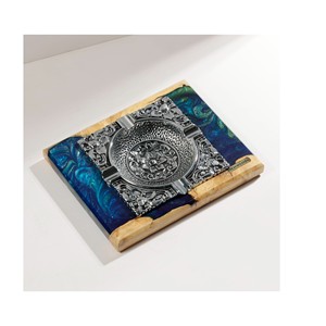 Cenicero Resina Epoxi, Cenicero Resina Hecho a Mano, Rolling Tray Handmade, Cenicero, Tobacciana, Caja de puros Madera, Bar Posavasos Hecho a Mano - Product Image 6