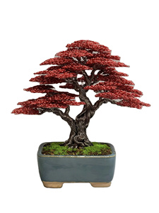 Arbre bonsaï artificiel en fleurs de cerisier rose romantique pour la Saint-Valentin, décoration d'intérieur en cuivre, cadeau pour Halloween, Nouvel An, Pâques - Product Image 4