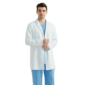 Conjunto de exfoliación de enfermería para mujer de alta calidad Joggers ajustados Nuevo traje con Spandex para el trabajo hospitalario tejido de tela de punto - Product Image 6