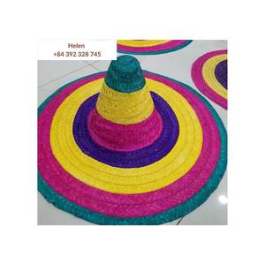 Sombrero de paja 2024 estilo de playa de moda-mantener fresco sombrero de paja bohemio 2024 recién llegados con ala ancha a prueba de sol tamaño personalizado - Product Image 5