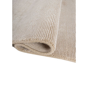 Contour Ivory 9x12 Hand Loom Wool <b>Rugs</b> Organic Cotton <b>Jute</b> with Solid Color for Home Decor for Bedroom or Hallway Decoration - Product Image 2