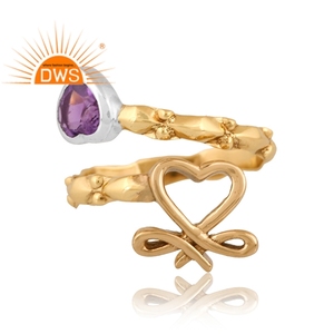 Nouveau modèle Design 925 laiton naturel améthyste bague en pierres précieuses pour les femmes bijoux personnalisés pour les femmes cadeau pour elle - Product Image 3