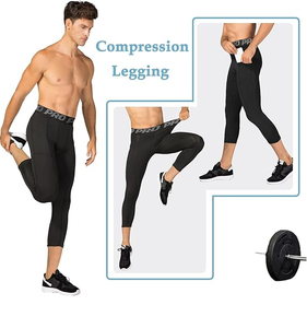 High Waisted Leggings for <b>men</b> - Full Length Capri Buttery Soft <b>Yoga</b> <b>Pants</b> for Workout Athletic - Product Image 3