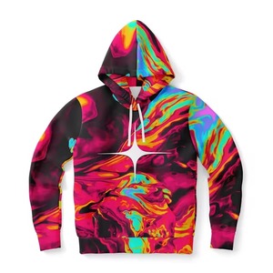 Sudaderas con capucha de gran tamaño Vintage de alta calidad para hombre, ropa de calle tejida con estampado frontal, forro de otoño e invierno - Product Image 6