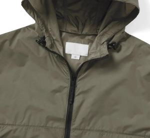 Veste coupe-vent en toile de coton respirant avec col montant doublure en lin imprimé personnalisé utilisation en extérieur vente en gros - Product Image 4