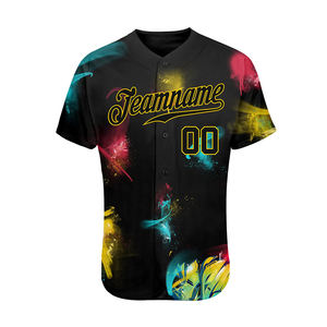 Ensemble de vêtements de sport unisexe 2 pièces, pull à col en V, manches courtes, sublimation, respirant, maillots de baseball avec service OEM - Product Image 6