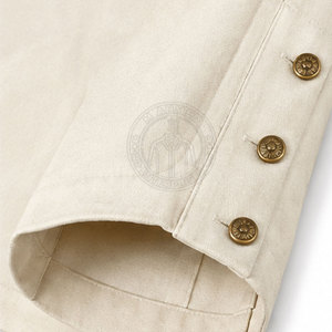 Pantalon classique vintage de style guerrier napoléonien, coupe droite, en toile écologique légère, pour homme, modèle traditionnel et détaillé. - Product Image 4