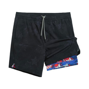 Dernière collection de shorts de compression solides et légers pour hommes avec logo personnalisable Fermeture à taille élastique High Street pour l'été - Product Image 5
