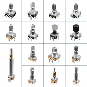 Encodeur rotatif EC11 avec bouton-poussoir 0,5 mm/1,5 mm, 16 impulsions, 16 positions, à ressort, autobloquant, 220 V, 20 A, rotation 360° - Product Image 1