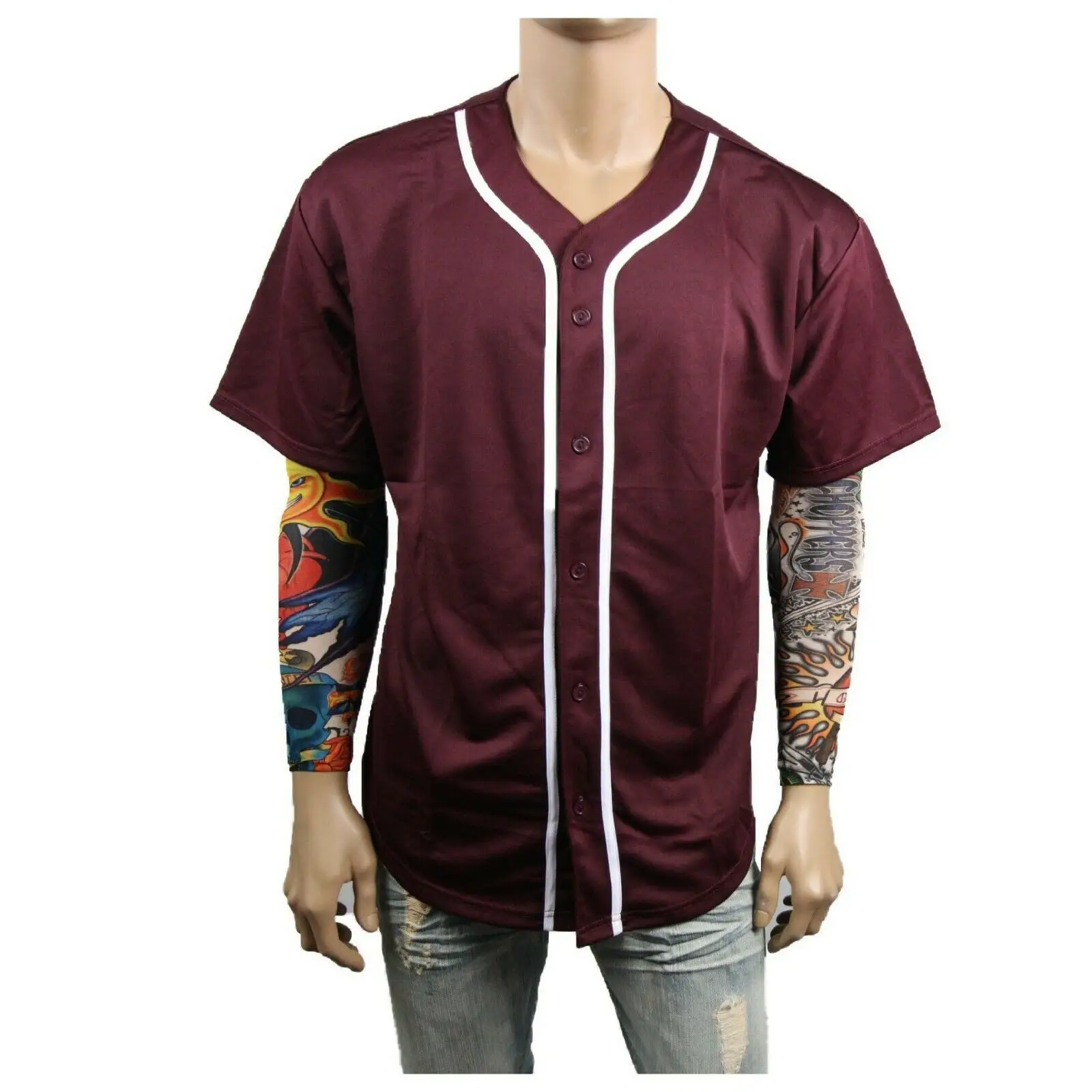グラフィックプリントカラーコットン男性服Tシャツ転写カスタム女性新デザイン高級野球ジャージージャケット