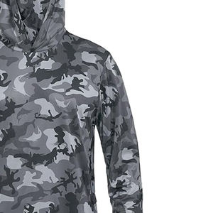 Sweat à capuche de pêche à manches longues OEM ODM avec masque, impression personnalisée par sublimation, protection UV, sweat à capuche - Product Image 2