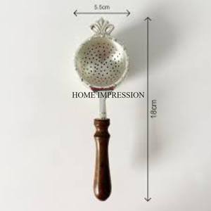 Taille personnalisée et logo disponible en fil d'aluminium argenté écologique passoire à thé manche en bois meilleure prise en main prix impressionnant - Product Image 6