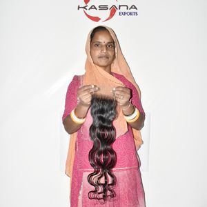 Extensions de cheveux humains naturels 100% indiens 4*4 HD Closure, traitement brut, haute qualité, couleur naturelle, vague, sans cuticule, alignées - Product Image 2