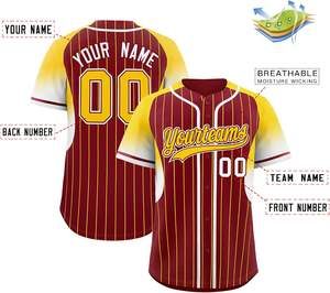 Vente en gros Fabricant de maillots de softball Chemises boutonnées en maille sublimée avec matériel sergé et tissu à séchage rapide - Product Image 2