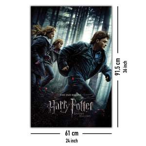 Póster de Estilo Moderno de Harry Potter y las Reliquias de la Muerte 1, Hecho de Papel para Decoración de Pared - Product Image 4