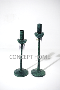 Bougeoir conique en métal unique Lot de 2 grands bougeoirs décoratifs pour décoration de mariage - Product Image 4