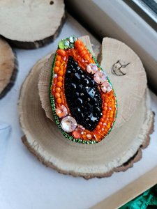 Beaded brooches Handmade designer brooch. High quality accessories. <b>Unique</b> design brooch. <b>Baby</b> shower best <b>gift</b>. - Product Image 3