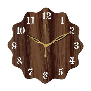 Grande horloge murale décorative en bois pour l'intérieur et l'extérieur - Product Image 2