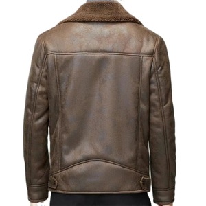 Chaqueta más terciopelo solapa lona piel de oveja genuina impermeable a prueba de viento High Street Fashion 2024 Otoño Invierno hombres talla grande - Product Image 2