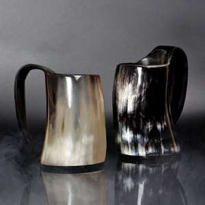 แก้วดื่มเบียร์วัวแท้/ควายเขาวัวแท้ใช้ซ้ำได้ทำจากไวกิ้งธรรมชาติ - Product Image 3