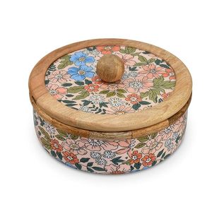 Low Cost <b>Wooden</b> Chapati <b>Box</b> with Handle for Easy Serving of Warm and Soft Rotis Smooth Finish <b>Wooden</b> Printed Roti <b>Box</b> - Product Image 6