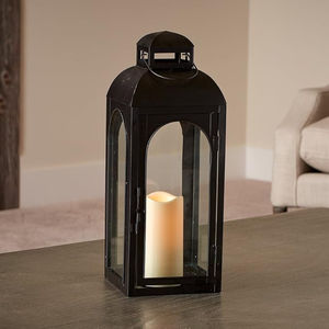 Indoor <b>Outdoor</b> Decorative Hanging <b>Lantern</b> <b>Black</b> Metal Candle Holder <b>Lanterns</b> for Christmas Wedding Party Decor at Good Price - Product Image 1