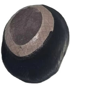 Toupet en cheveux humains Remy indiens de style Yaki Taz Hair BD, trame unique pour système capillaire pour hommes en dentelle - Product Image 3